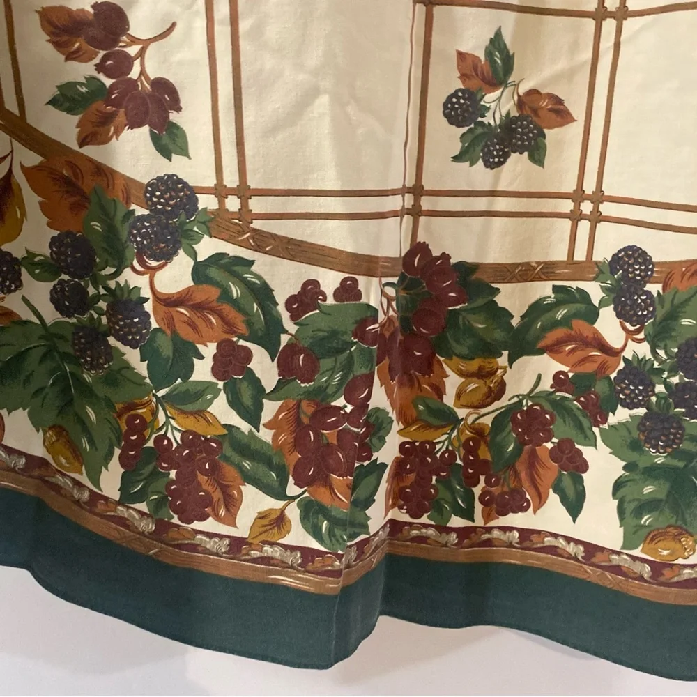 Round Cotton Fall Tablecloth 66” Diameter